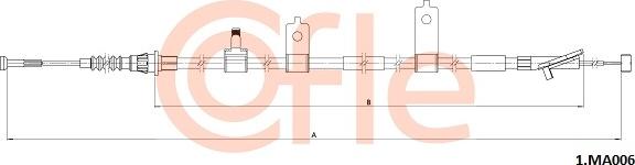 Cofle 1.MA006 - Трос, гальмівна система autocars.com.ua