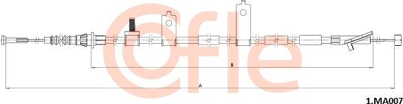 Cofle 1.MA007 - Трос, гальмівна система autocars.com.ua