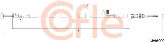 Cofle 1.MA009 - Трос, гальмівна система autocars.com.ua
