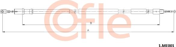 Cofle 1.ME001 - Тросик, cтояночный тормоз autodnr.net