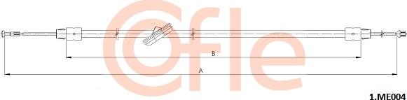 Cofle 1.ME004 - Тросик, cтояночный тормоз autodnr.net