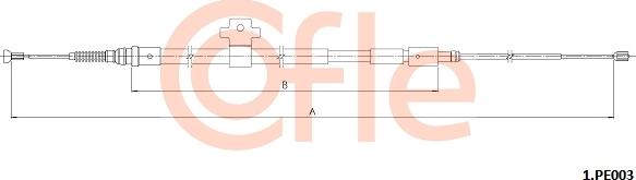 Cofle 1.PE003 - Трос, гальмівна система autocars.com.ua
