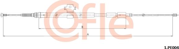 Cofle 1.PE004 - Трос, гальмівна система autocars.com.ua