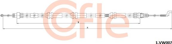 Cofle 1.VK007 - Трос, гальмівна система autocars.com.ua