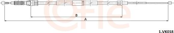 Cofle 1.VK018 - Трос, гальмівна система autocars.com.ua