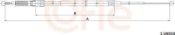 Cofle 1.VK019 - Трос, гальмівна система autocars.com.ua