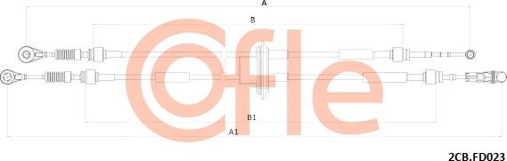 Cofle 2CB.FD023 - Трос, ступенчатая коробка передач avtokuzovplus.com.ua