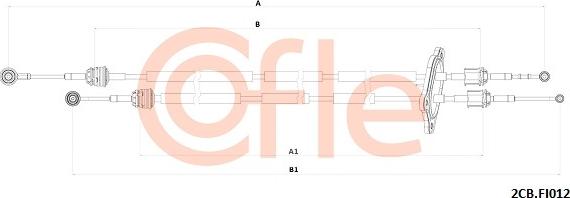 Cofle 2CB.FI012 - Трос, ступінчаста коробка передач autocars.com.ua