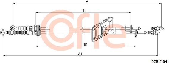 Cofle 2CB.FI041 - Трос, ступенчатая коробка передач avtokuzovplus.com.ua