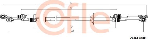 Cofle 2CB.FO001 - Трос, ступенчатая коробка передач avtokuzovplus.com.ua