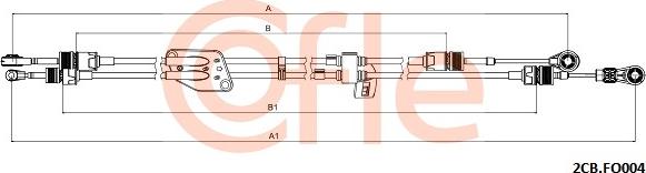 Cofle 2CB.FO004 - Трос, ступінчаста коробка передач autocars.com.ua