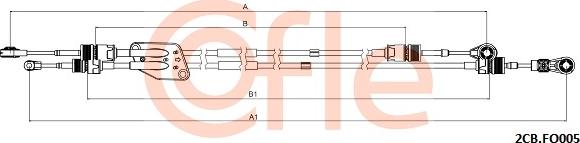 Cofle 92.2CB.FO005 - Трос, ступінчаста коробка передач autocars.com.ua