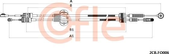 Cofle 2CB.FO006 - Трос, ступінчаста коробка передач autocars.com.ua