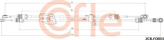 Cofle 2CB.FO011 - Трос, ступінчаста коробка передач autocars.com.ua