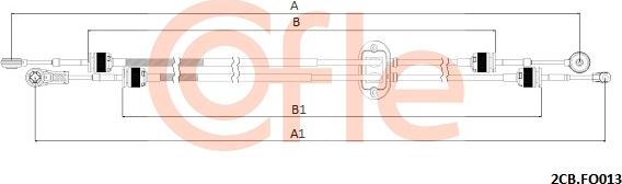 Cofle 2CB.FO013 - Трос, ступенчатая коробка передач avtokuzovplus.com.ua