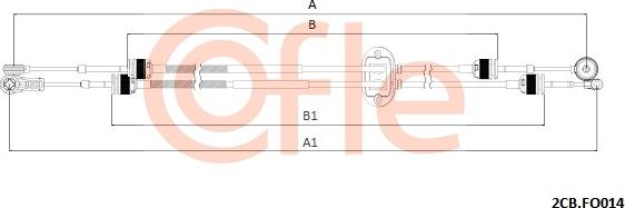 Cofle 2CB.FO014 - Трос, ступенчатая коробка передач avtokuzovplus.com.ua