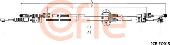 Cofle 2CB.FO015 - Трос, ступенчатая коробка передач avtokuzovplus.com.ua