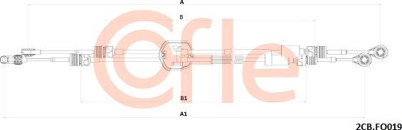 Cofle 2CB.FO019 - Трос, ступенчатая коробка передач avtokuzovplus.com.ua