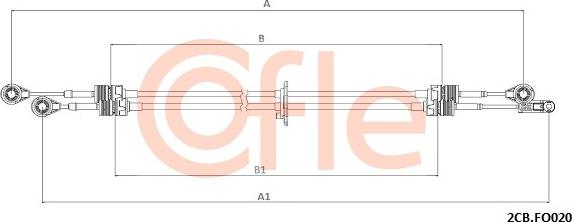 Cofle 92.2CB.FO020 - Трос, ступінчаста коробка передач autocars.com.ua