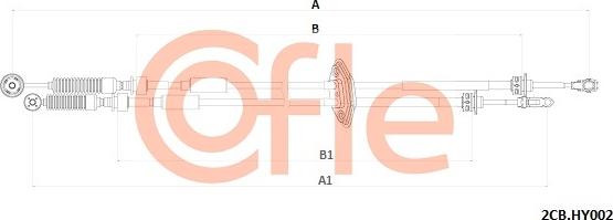 Cofle 2CB.HY002 - Трос, ступенчатая коробка передач avtokuzovplus.com.ua