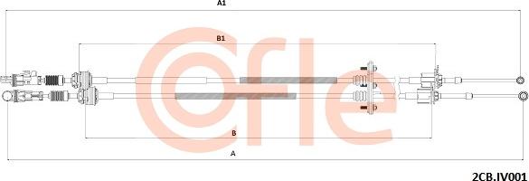 Cofle 2CB.IV001 - Трос, ступенчатая коробка передач avtokuzovplus.com.ua