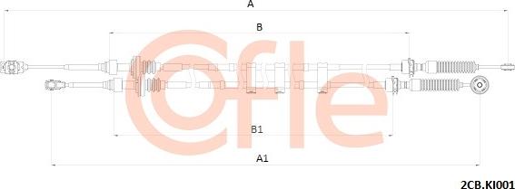 Cofle 2CB.KI001 - Трос, ступінчаста коробка передач autocars.com.ua