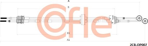 Cofle 2CB.OP009 - Трос, ступінчаста коробка передач autocars.com.ua