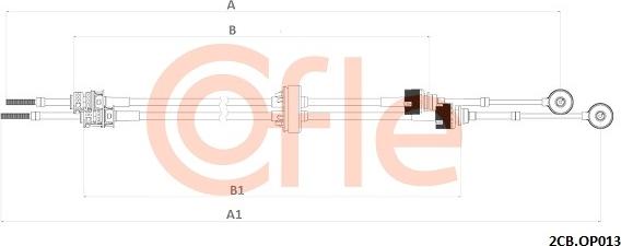 Cofle 2CB.OP013 - Трос, ступенчатая коробка передач avtokuzovplus.com.ua