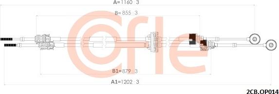 Cofle 92.2CB.OP014 - Трос, ступінчаста коробка передач autocars.com.ua