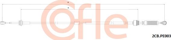 Cofle 2CB.PE003 - Трос, ступенчатая коробка передач avtokuzovplus.com.ua