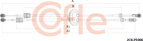 Cofle 2CB.PE006 - Трос, ступінчаста коробка передач autocars.com.ua