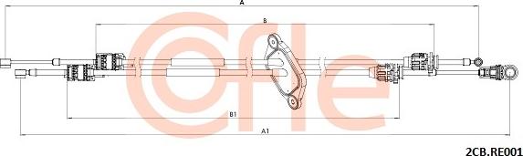 Cofle 2CB.RE001 - Трос, ступінчаста коробка передач autocars.com.ua