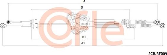 Cofle 2CB.RE009 - Трос, ступінчаста коробка передач autocars.com.ua