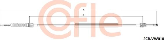 Cofle 2CB.VK010 - Трос, ступінчаста коробка передач autocars.com.ua