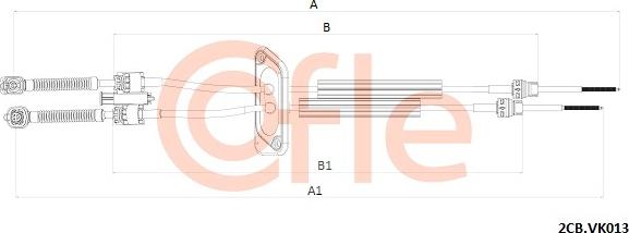 Cofle 2CB.VK013 - Трос, ступінчаста коробка передач autocars.com.ua