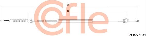 Cofle 2CB.VK031 - Трос, ступінчаста коробка передач autocars.com.ua