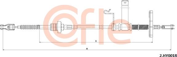 Cofle 2.HY001R - Трос, управління зчепленням autocars.com.ua