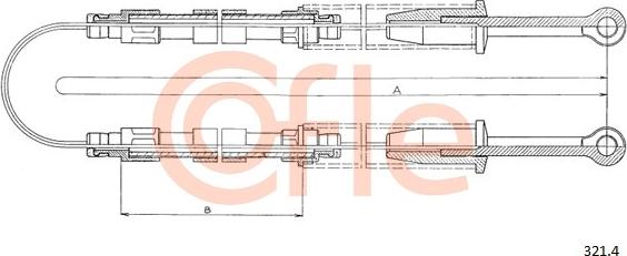 Cofle 321.4 - Тросик, cтояночный тормоз avtokuzovplus.com.ua