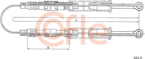 Cofle 92.321.5 - Трос, гальмівна система autocars.com.ua