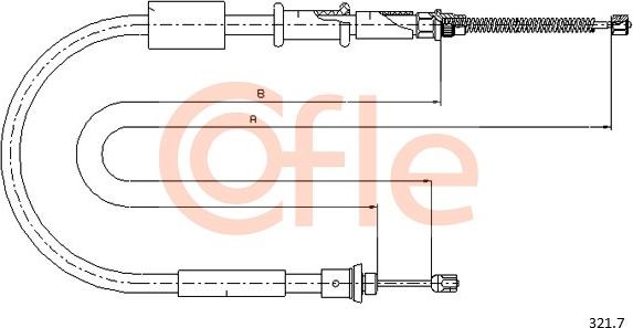 Cofle 321.7 - Тросик, cтояночный тормоз autodnr.net