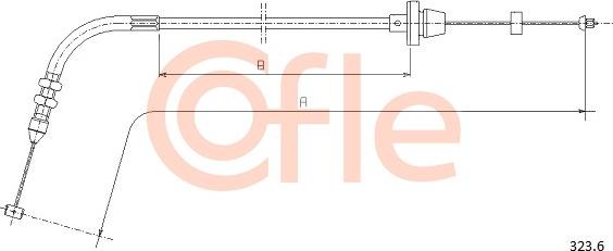 Cofle 323.6 - Тросик газу autocars.com.ua