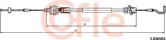 Cofle 3.BW001 - Тросик газу autocars.com.ua