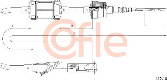 Cofle 412.10 - Трос, управление сцеплением autodnr.net