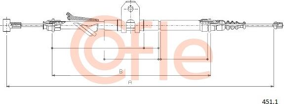 Cofle 451.1 - Трос, гальмівна система autocars.com.ua