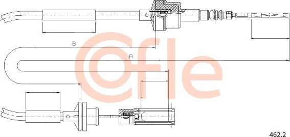 Cofle 462.2 - Трос, управління зчепленням autocars.com.ua