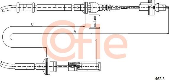 Cofle 462.3 - Трос, управління зчепленням autocars.com.ua