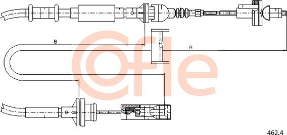 Cofle 462.4 - Трос, управління зчепленням autocars.com.ua