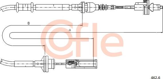 Cofle 462.6 - Трос, управління зчепленням autocars.com.ua