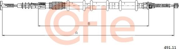 Cofle 491.11 - Тросик, cтояночный тормоз avtokuzovplus.com.ua
