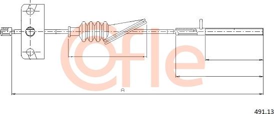 Cofle 491.13 - Трос, гальмівна система autocars.com.ua